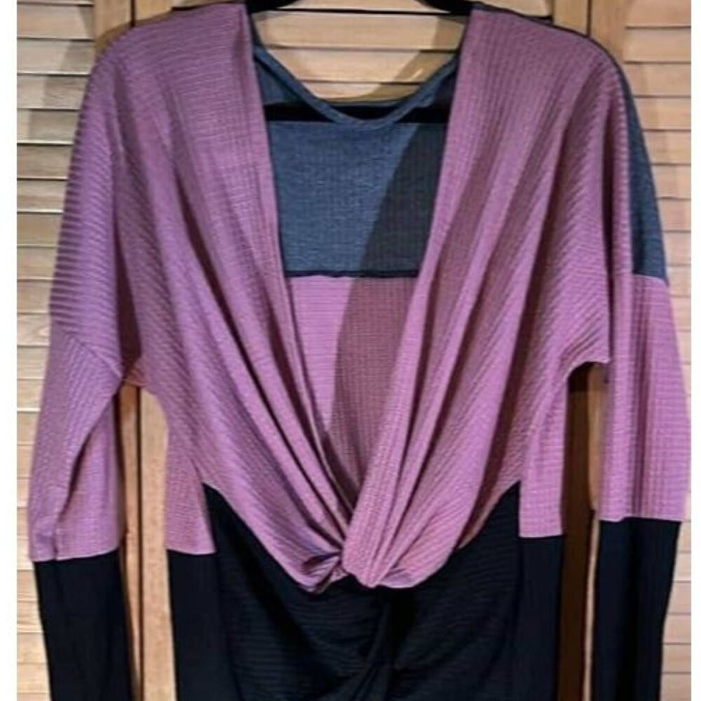 AXis Apparel Woman's Waffle Knit Tulip Shrug/Top SZ S/DONATION-CHARITY SALE